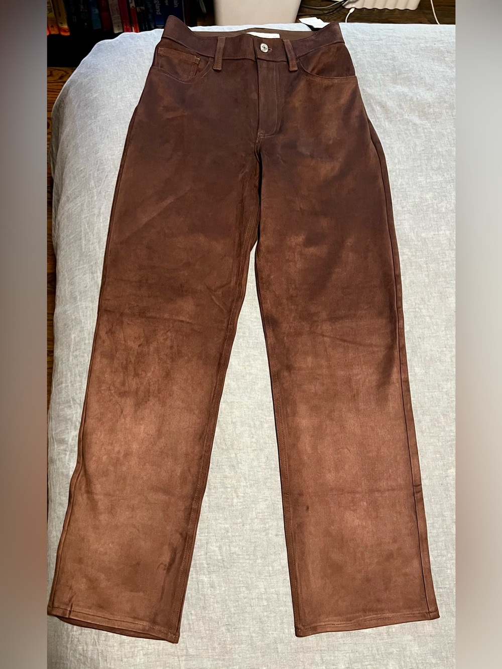 Curve Love High Rise 90’s Relaxed Vegan Suede Pant